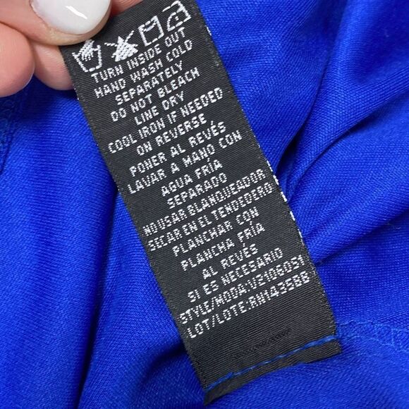 Ronni Nicole Royal Blue Cold Shoulder Lace Dress Size Small - Picture 6 of 7